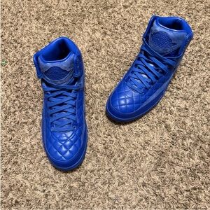 Jordan Blue Quilted High-Top Sneakers